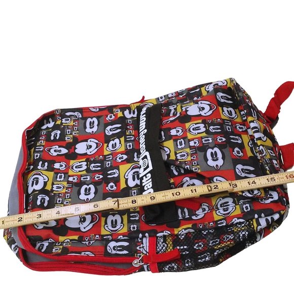 Walt Disney World Mickey Mouse Graphic Backpack Tote Utility Bag Zip Pockets - Picture 8 of 10